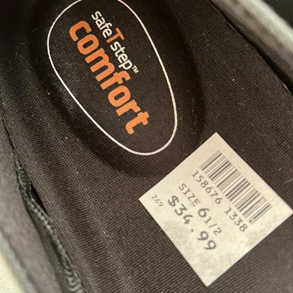 Safe T Step Size 6.5 Black Flats Casual Dress Shoes Like New Condition Women’s_2